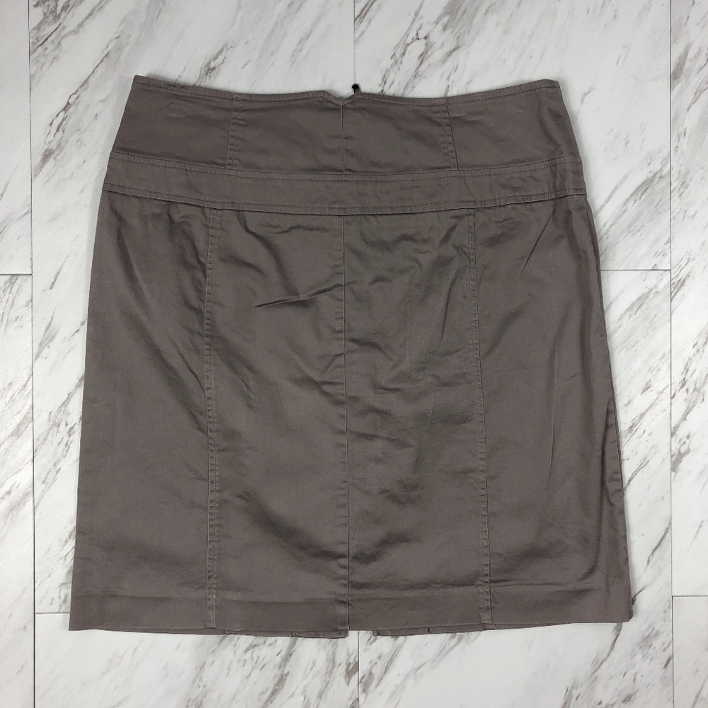 Gray Zoe D. Zip Front Skirt Size 8 / EUC - Picture 2 of 6